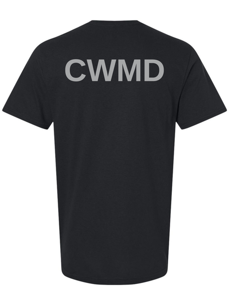 Countering Weapons of Mass Destruction Office (CWMD) Unisex Softstyle T-Shirt Black back government employee uniform shirt