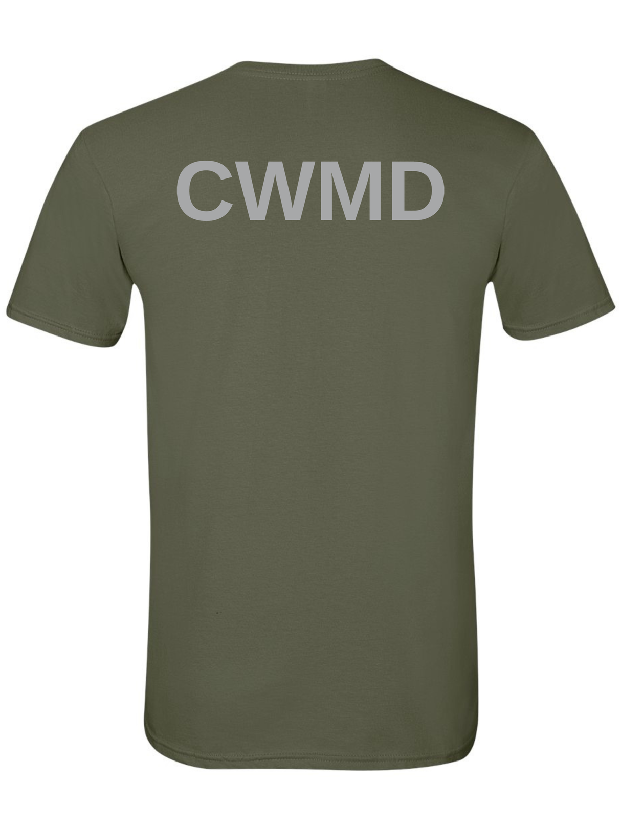 Countering Weapons of Mass Destruction Office (CWMD) Unisex Softstyle T-Shirt Drab Green back government employee uniform shirt