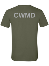 Countering Weapons of Mass Destruction Office (CWMD) Unisex Softstyle T-Shirt Drab Green back government employee uniform shirt