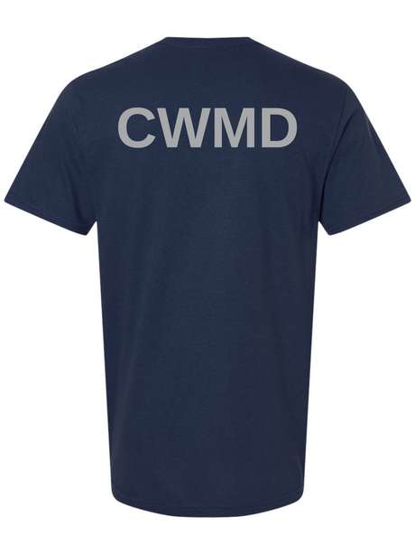 Countering Weapons of Mass Destruction Office (CWMD) Unisex Softstyle T-Shirt Navy Blue back government employee uniform shirt