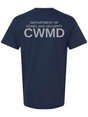 DHS Countering Weapons of Mass Destruction Office (CWMD) Unisex Softstyle T-Shirt Navy Blue back government employee uniform shirt
