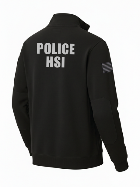 HSI Agency Ghost Tough Fleece Job Shirt  Black government employee uniform shirt