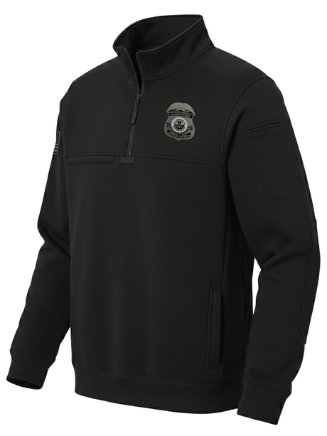 HSI Agency Ghost Tough Fleece Job Shirt  Black government employee uniform shirt