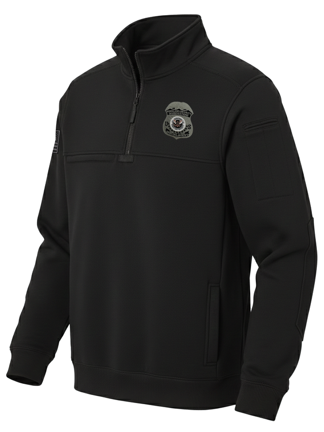 HSI Agency Ghost Tough Fleece Job Shirt  Black government employee uniform shirt