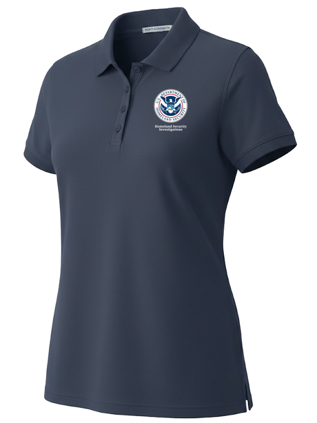 Homeland Security Investigations (HSI) Women's Polo  Navy Blue government employee uniform shirt