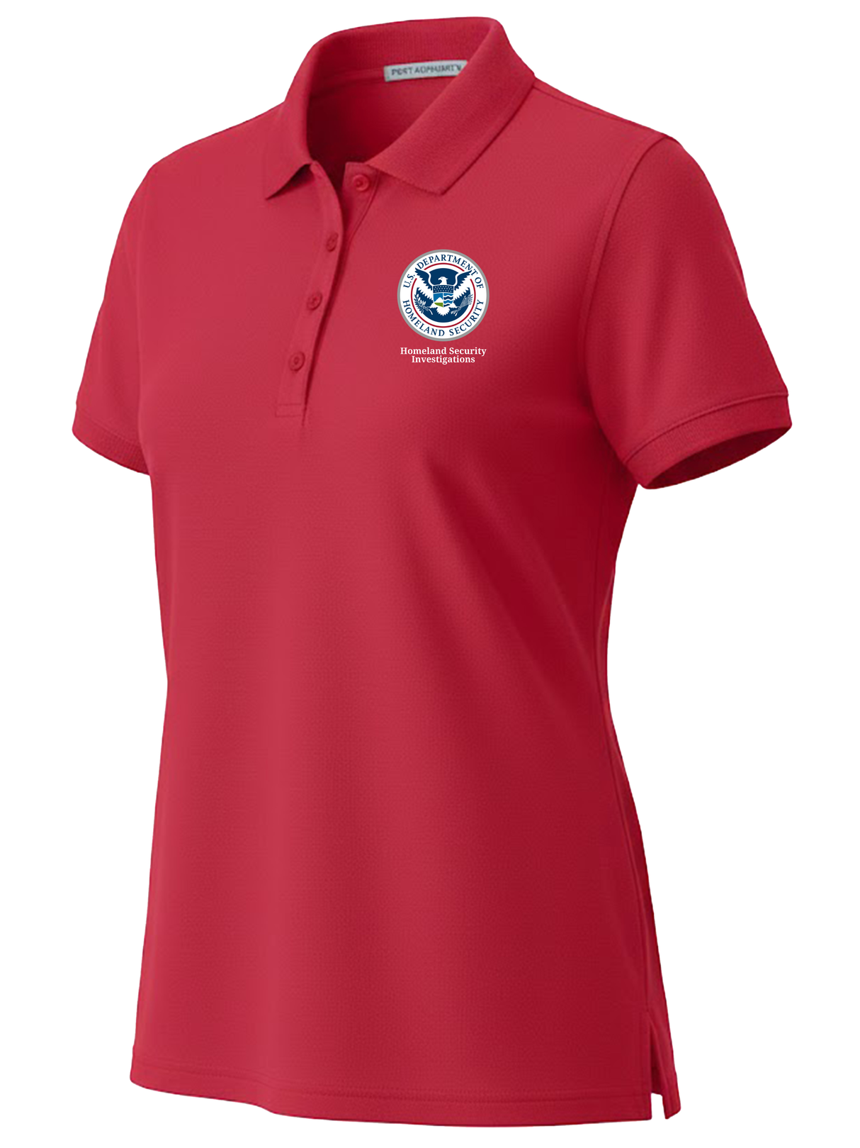 Homeland Security Investigations (HSI) Women's Polo  Red government employee uniform shirt