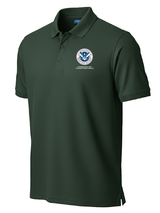 Immigration and Customs Enforcement (ICE) Men's Polo  Dark Green government employee uniform shirt