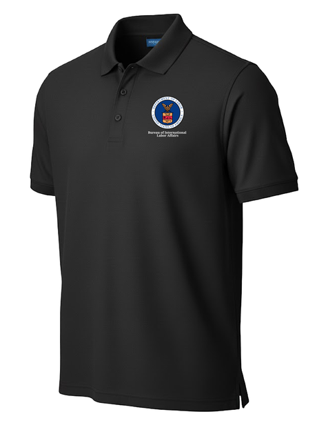 Bureau of International Labor Affairs (ILAB) Men's Polo  Black government employee uniform shirt