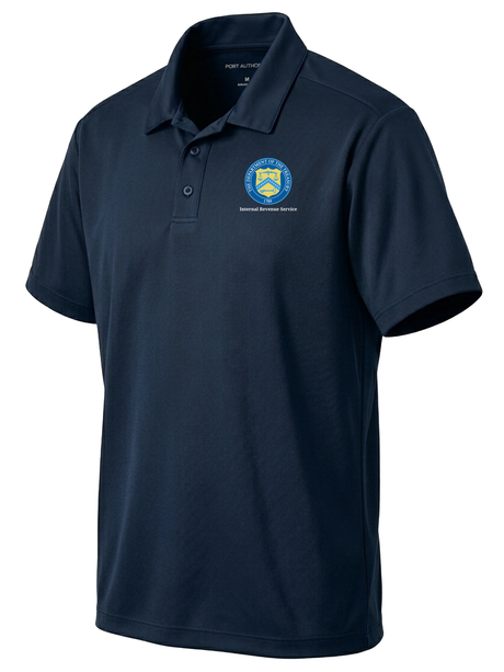 Internal Revenue Service (IRS) Men's Dri Fit Polo  Navy Blue government employee uniform shirt