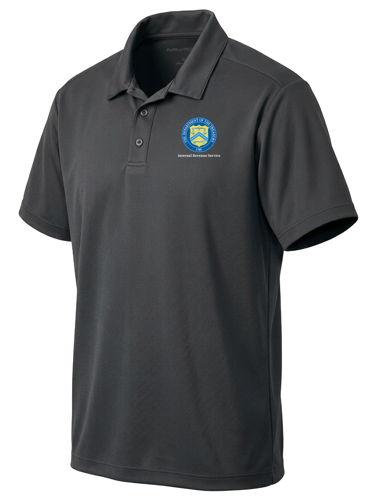 Internal Revenue Service (IRS) Men's Dri Fit Polo  Slate Gray government employee uniform shirt