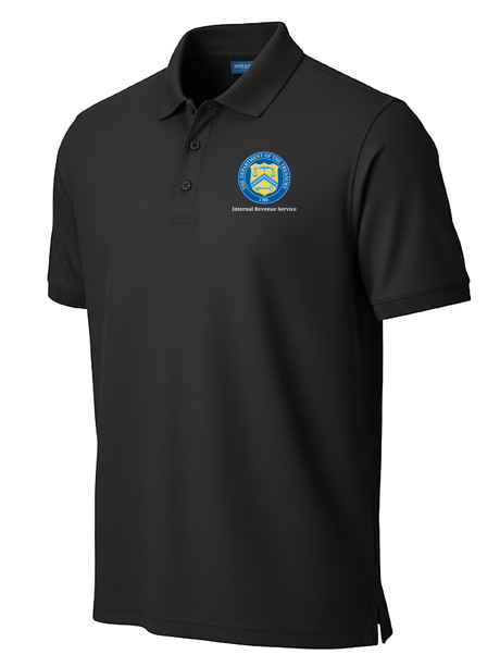 Internal Revenue Service (IRS) Men's Polo  Black government employee uniform shirt