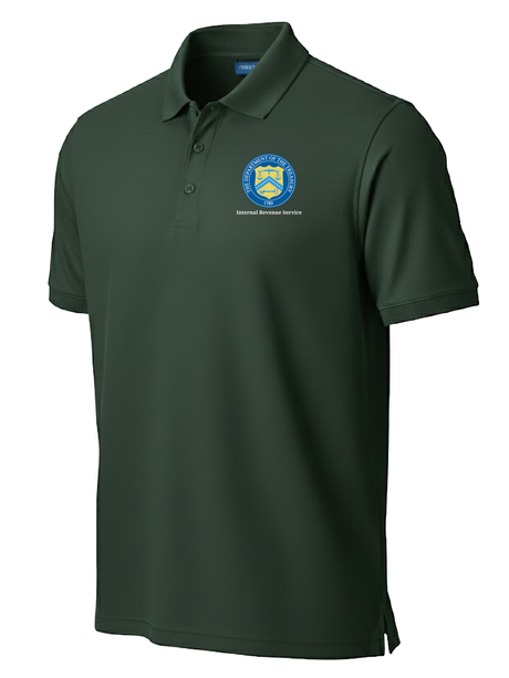 Internal Revenue Service (IRS) Men's Polo  Dark Green government employee uniform shirt