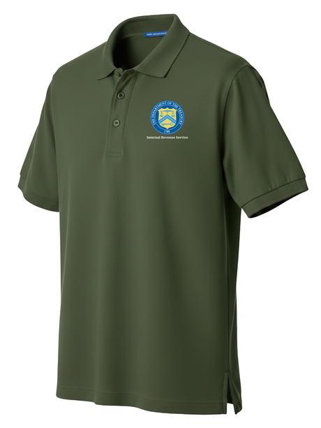 Internal Revenue Service (IRS) Men's Polo  Drab Green government employee uniform shirt