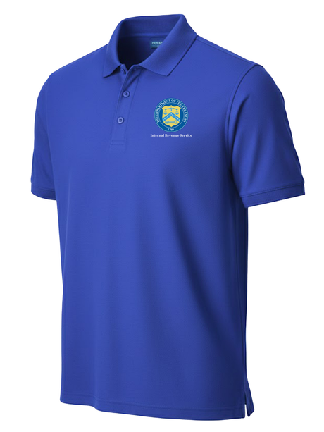 Internal Revenue Service (IRS) Men's Polo  Royal Blue government employee uniform shirt