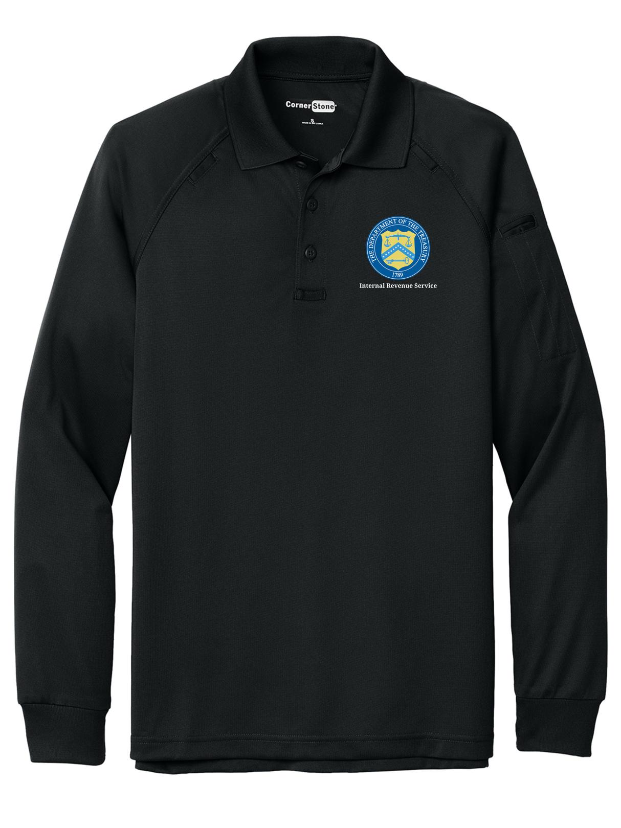 IRS Men's Tactical Long Sleeve Polo