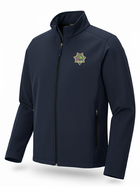 Florida Department of Juvenile Justice (DJJ) Men's Soft Shell Navy Blue government employee uniform shirt