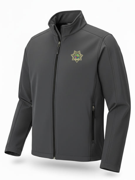 Florida Department of Juvenile Justice (DJJ) Men's Soft Shell Slate Gray government employee uniform shirt
