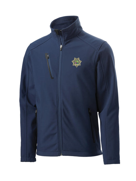 Florida Department of Juvenile Justice (DJJ) Men's Tactical Soft Shell Full-Zip Jacket Navy Blue government employee uniform shirt