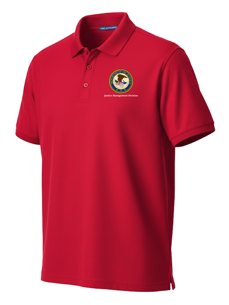Justice Management Division (JMD) Men's Polo  Red government employee uniform shirt