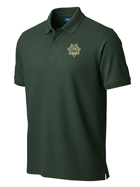 Florida Department of Juvenile Justice (DJJ) Men's Polo Dark Green government employee uniform shirt