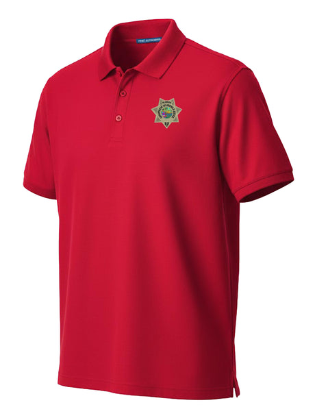 Florida Department of Juvenile Justice (DJJ) Men's Polo Red government employee uniform shirt