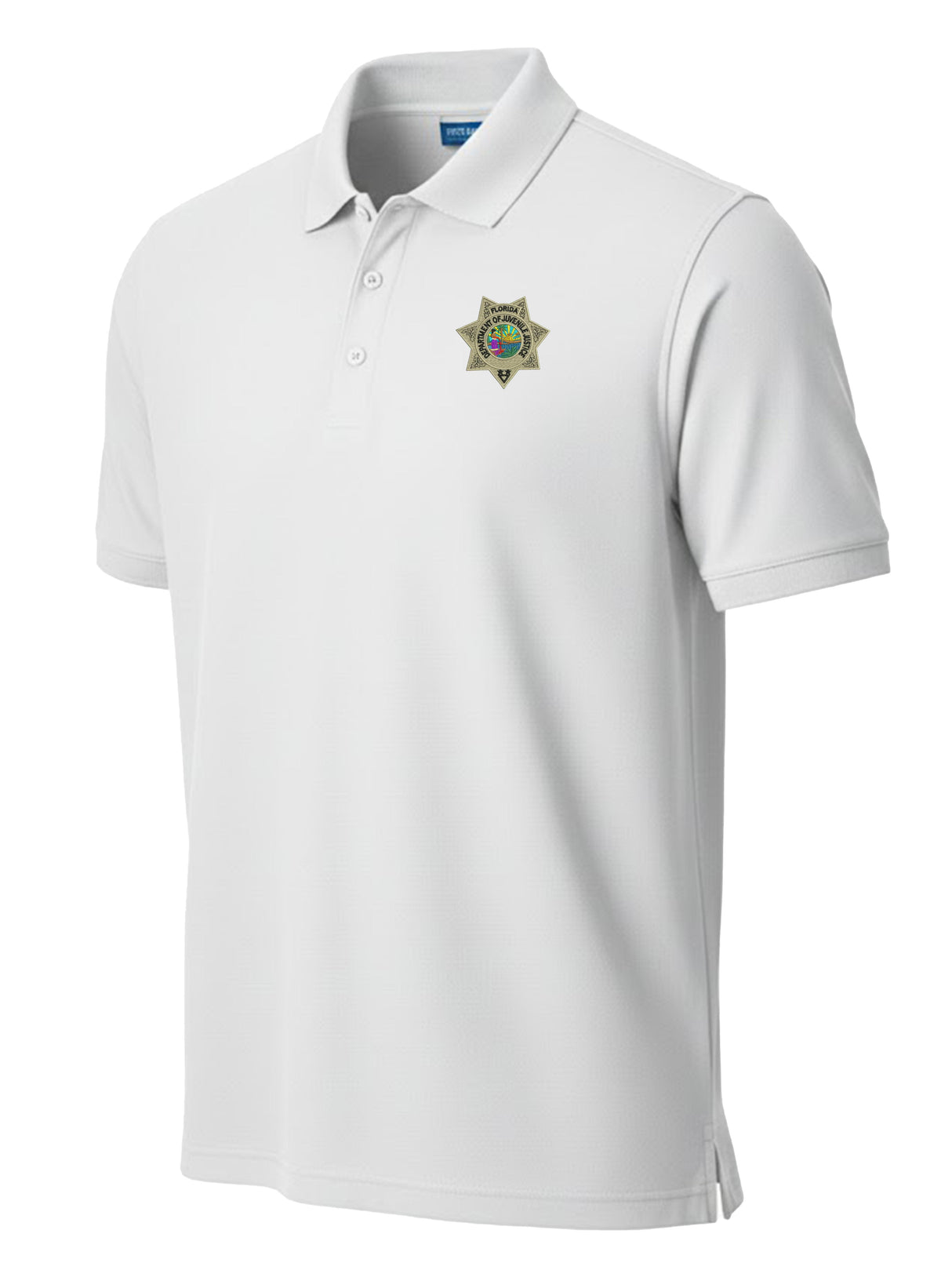 Florida Department of Juvenile Justice (DJJ) Men's Polo White government employee uniform shirt