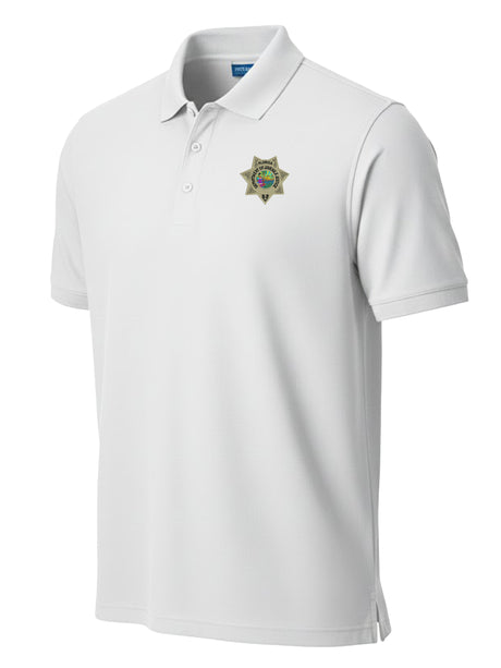 Florida Department of Juvenile Justice (DJJ) Men's Polo White government employee uniform shirt