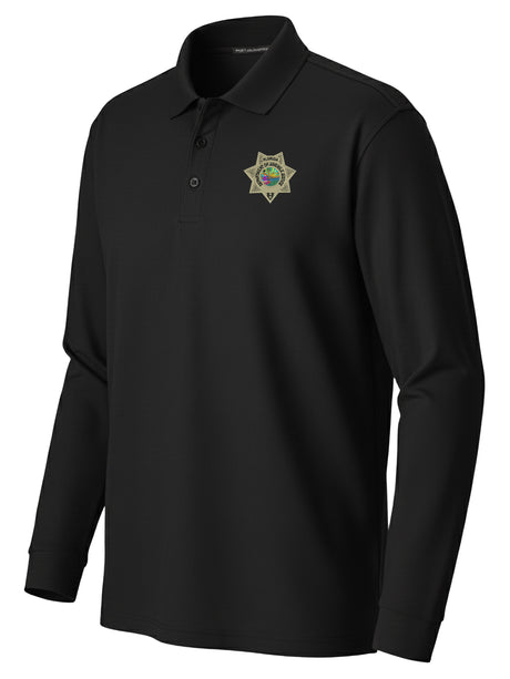 Florida Department of Juvenile Justice (DJJ) Men's Long Sleeve Polo Black government employee uniform shirt