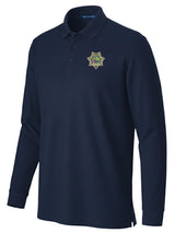 Florida Department of Juvenile Justice (DJJ) Men's Long Sleeve Polo Navy Blue government employee uniform shirt