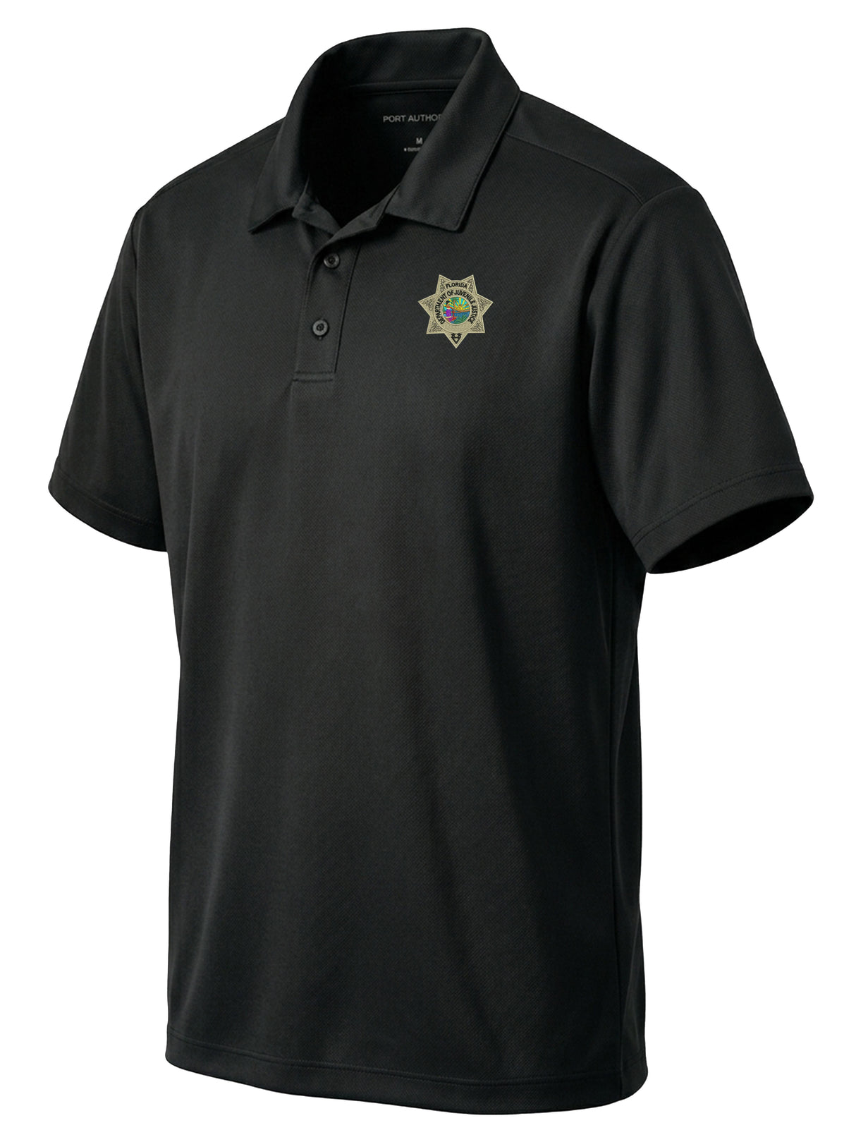 Florida Department of Juvenile Justice (DJJ) Men's Dri Fit Polo Black government employee uniform shirt