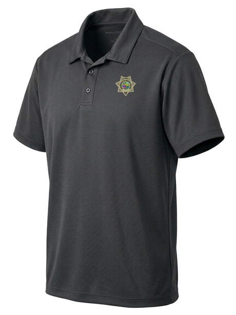 Florida Department of Juvenile Justice (DJJ) Men's Dri Fit Polo Slate Gray government employee uniform shirt