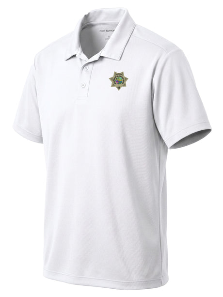 Florida Department of Juvenile Justice (DJJ) Men's Dri Fit Polo White government employee uniform shirt