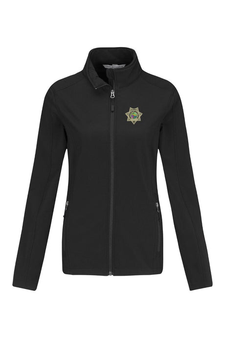 Florida Department of Juvenile Justice (DJJ) Women's Soft Shell Full-Zip Jacket Black government employee uniform shirt