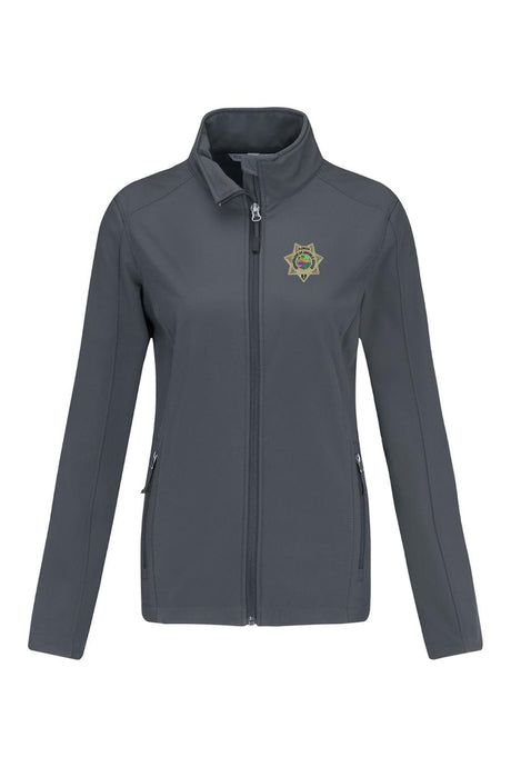 Florida Department of Juvenile Justice (DJJ) Women's Soft Shell Full-Zip Jacket Slate Gray government employee uniform shirt