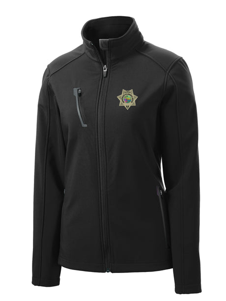 Florida Department of Juvenile Justice (DJJ) Women's Tactical Soft Shell Full-Zip Jacket Black government employee uniform shirt