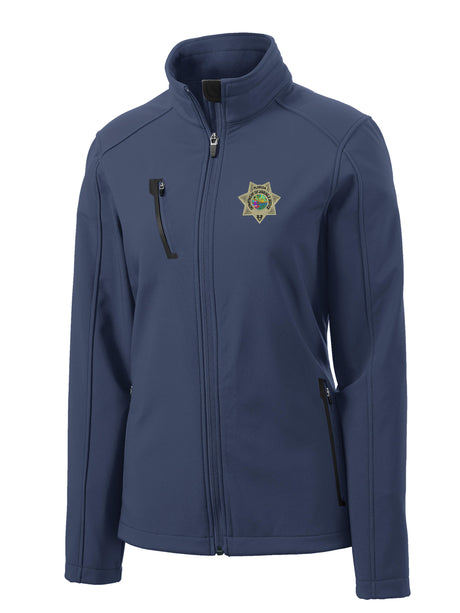 Florida Department of Juvenile Justice (DJJ) Women's Tactical Soft Shell Full-Zip Jacket Navy Blue government employee uniform shirt