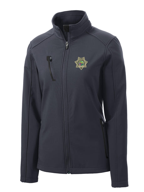 Florida Department of Juvenile Justice (DJJ) Women's Tactical Soft Shell Full-Zip Jacket Slate Gray government employee uniform shirt