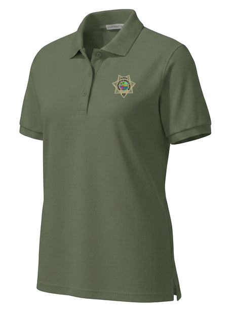 Florida Department of Juvenile Justice (DJJ) Women's Polo Drab Green government employee uniform shirt