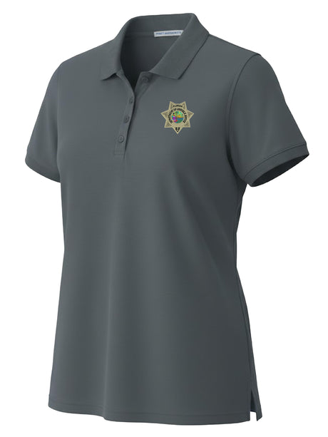 Florida Department of Juvenile Justice (DJJ) Women's Polo Slate Gray  government employee uniform shirt