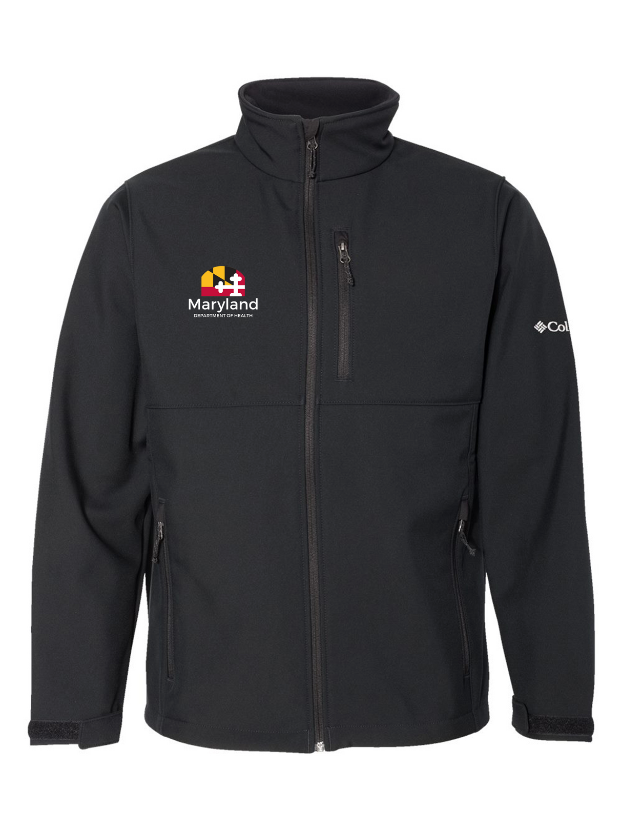Maryland Department of Health (MDH) Men's Ascender Soft Shell Full-Zip Jacket Black government employee uniform