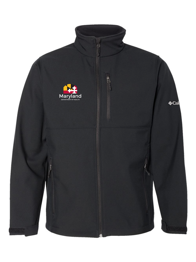 Maryland Department of Health (MDH) Men's Ascender Soft Shell Full-Zip Jacket Black government employee uniform