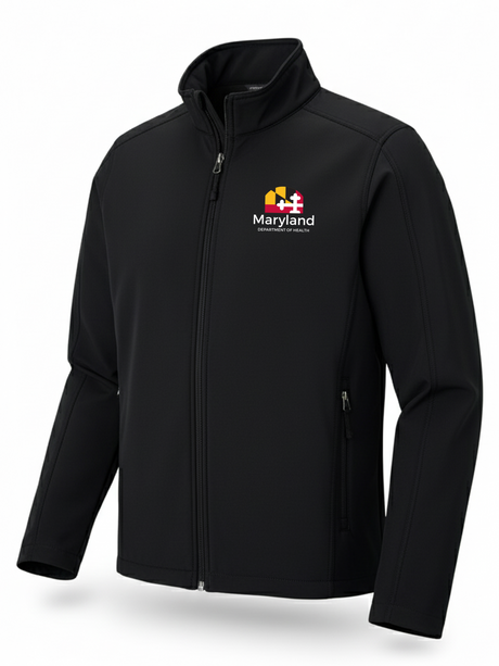 Maryland Department of Health (MDH) Men's Soft Shell Black government employee uniform