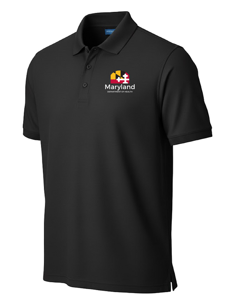 Maryland Department of Health (MDH) Men's Polo Black government employee uniform