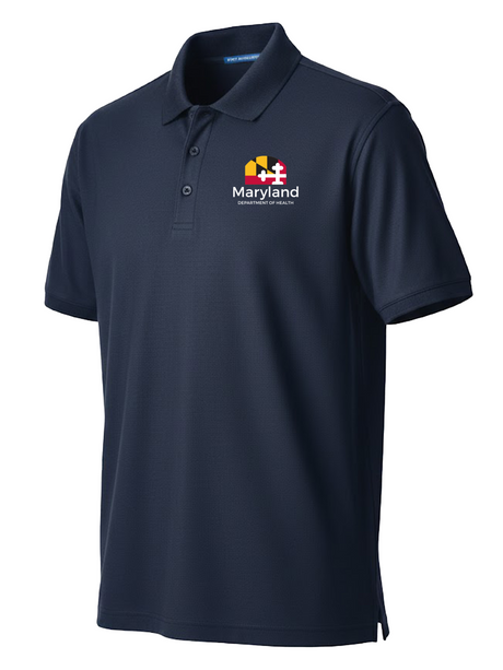 Maryland Department of Health (MDH) Men's Polo Navy Blue government employee uniform