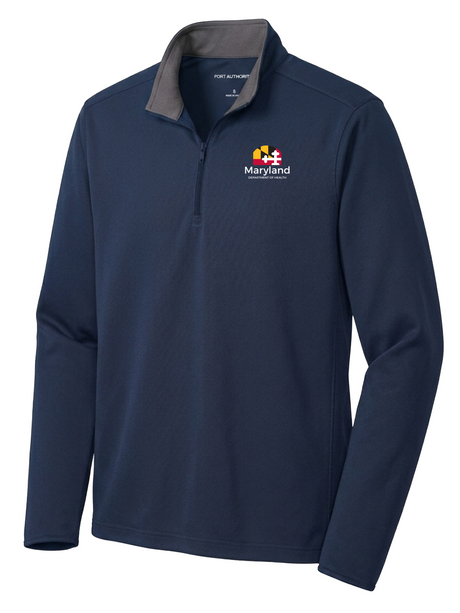 Maryland Department of Health (MDH) Men's Dri Fit 14 Zip Navy Blue government employee uniform