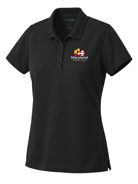Maryland Department of Health (MDH) Women's Dri Fit Polo Black government employee uniform