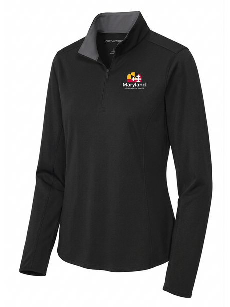 Maryland Department of Health (MDH) Women's Dri Fit 14 Zip Black government employee uniform