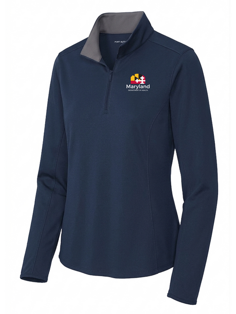 Maryland Department of Health (MDH) Women's Dri Fit 14 Zip Navy Blue government employee uniform
