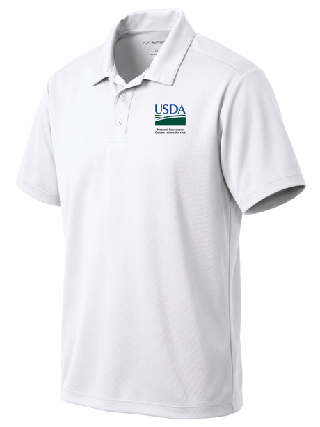 Natural Resources Conservation Service (NRCS) Men's Dri Fit Polo  White government employee uniform shirt