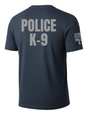 Navy Blue Police K-9 Men's Shirt - Short Sleeve (Gray) - Back Police Sheriff Uniform